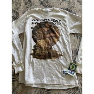 Vintage Discus Athletic T-shirt Dead Stock Adult S The Saturday Evening Post NWT